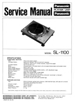 Technics - SL-1100 - Service manual 